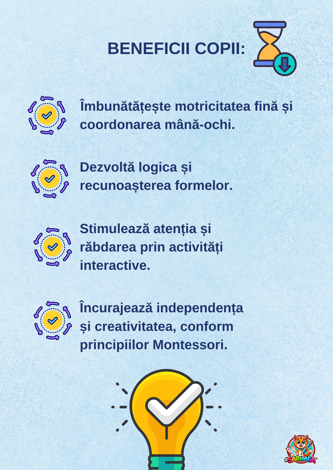 Pachet 50 Fișe Montessori care dezvoltă inteligența copilului – Activități Educative Preșcolari + BONUS Calendar de Recompense