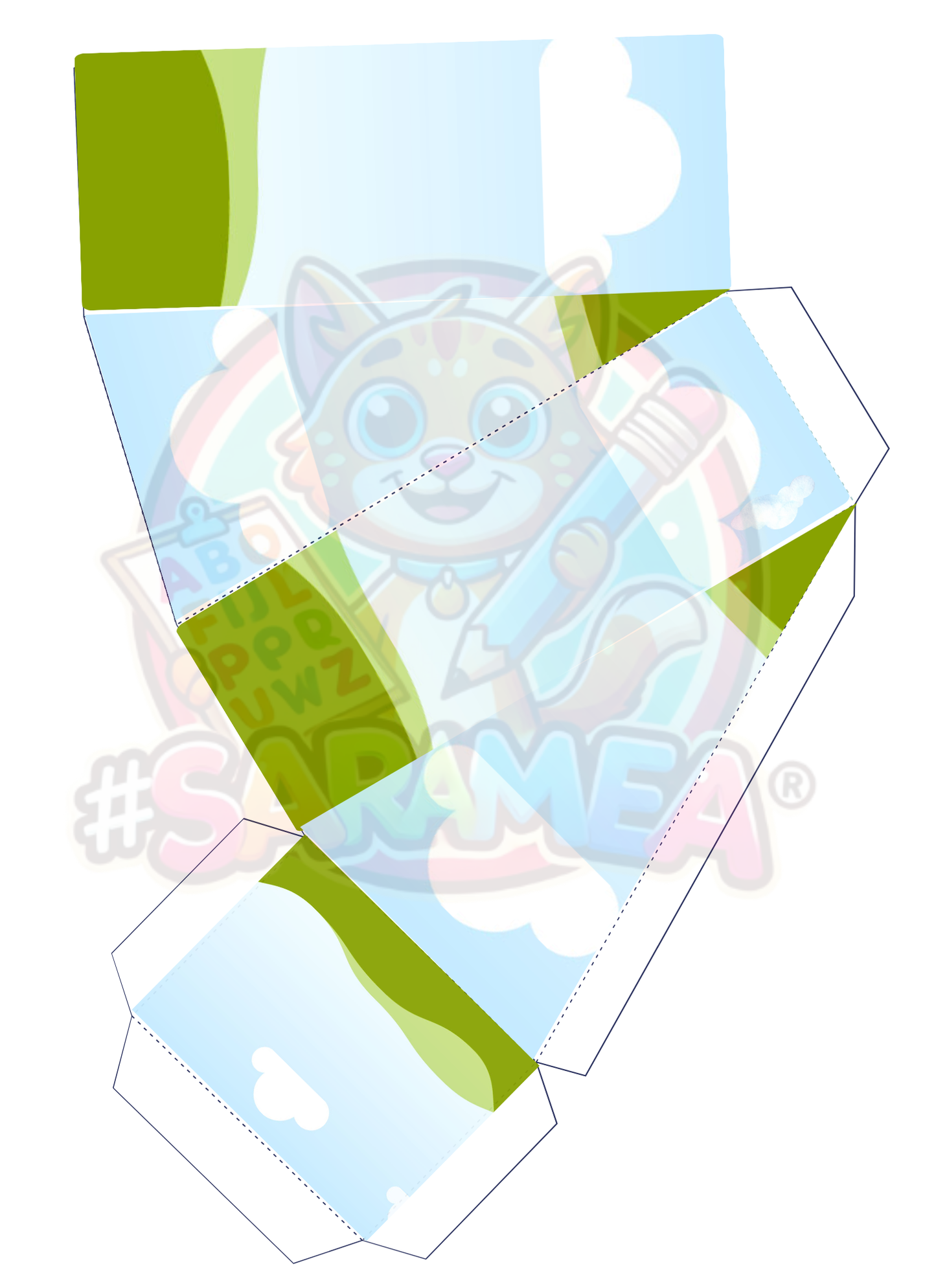 Sablon Cutie Felie de Tort – Marturii și Cadouri Personalizate