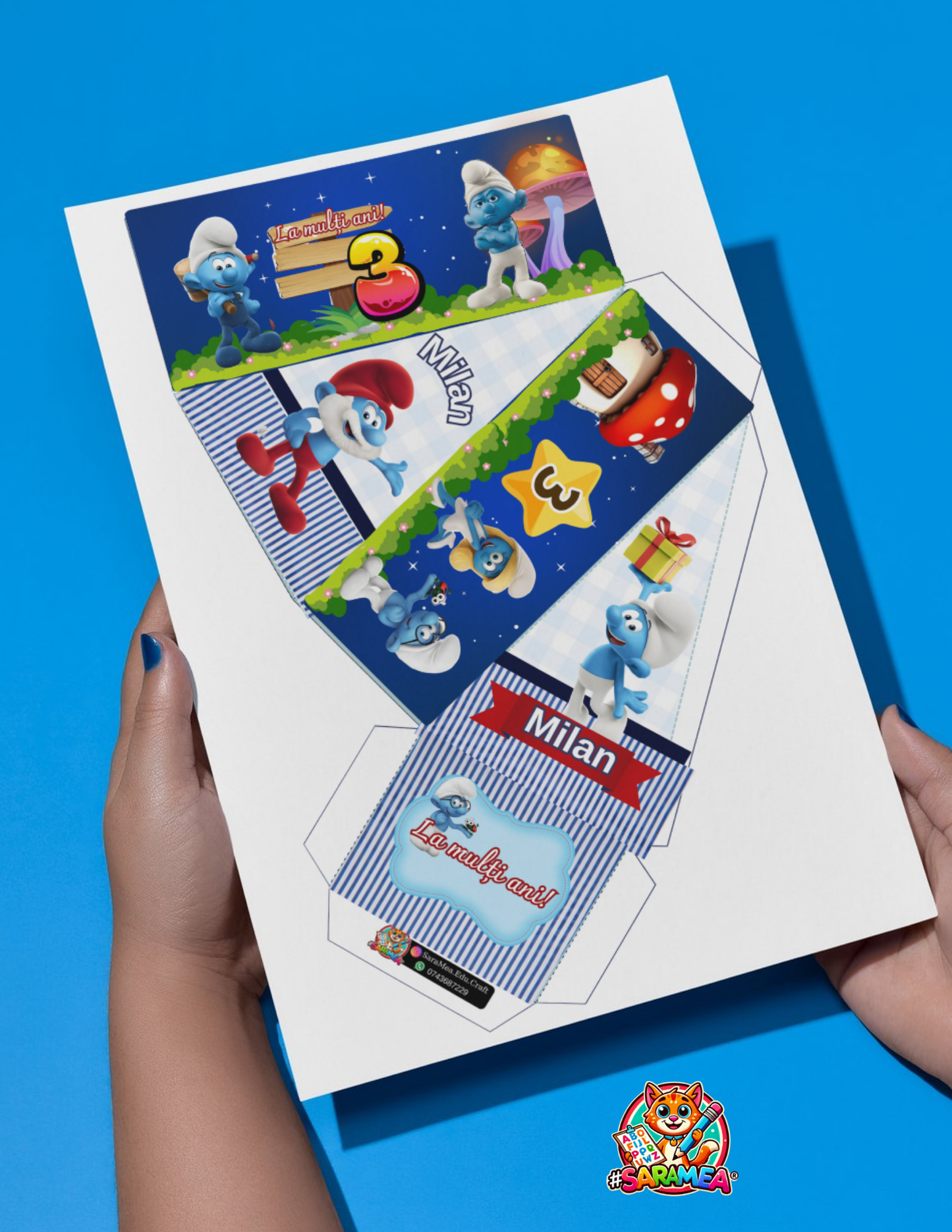 Sablon Cutie Felie de Tort – Marturii și Cadouri Personalizate