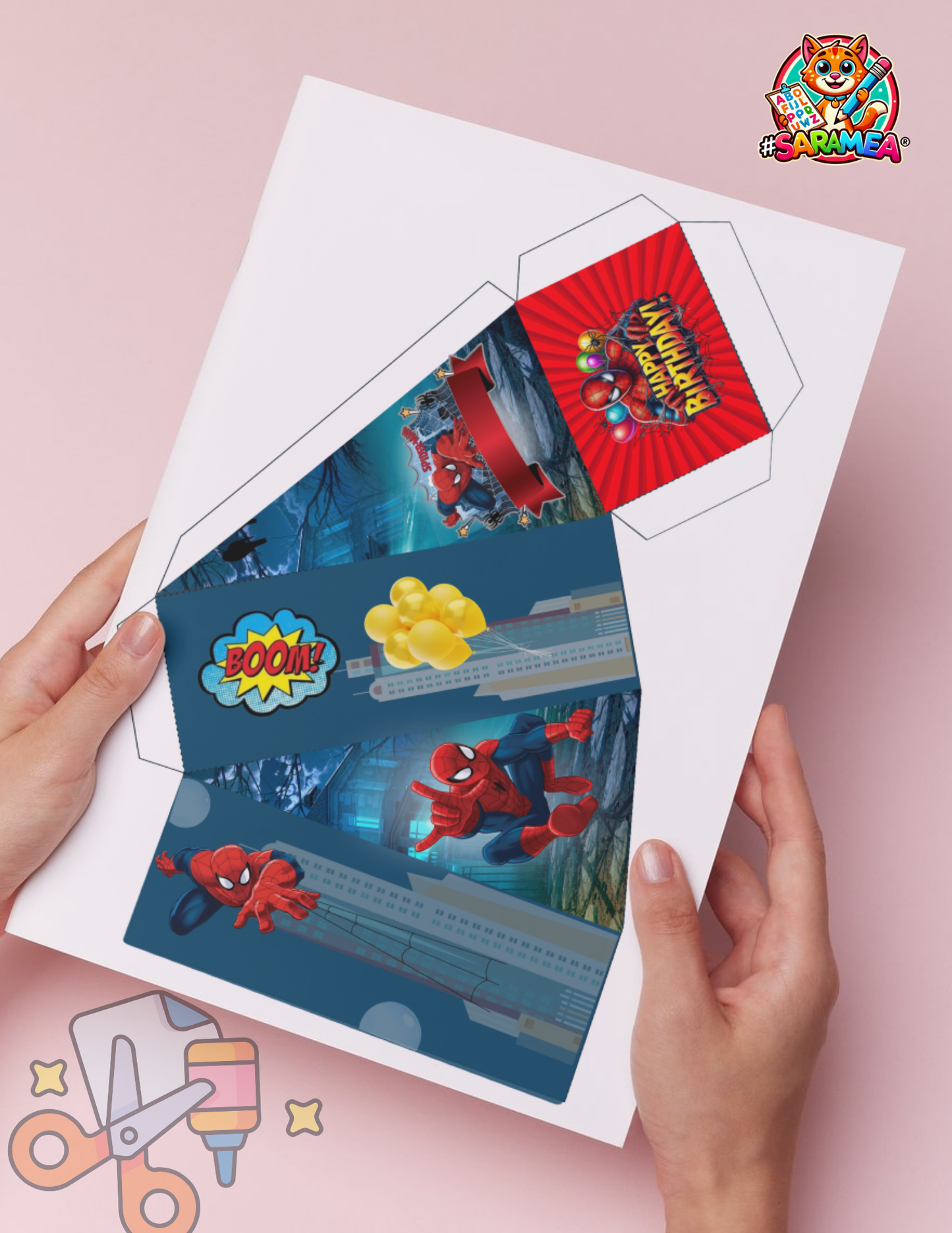 Pachet 5 șabloane tematice felii de tort + topere personalizabile pentru aniversări copii