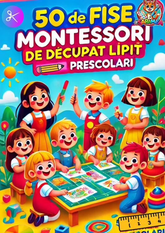 Pachet 50 Fișe Montessori care dezvoltă inteligența copilului – Activități Educative Preșcolari + BONUS Calendar de Recompense